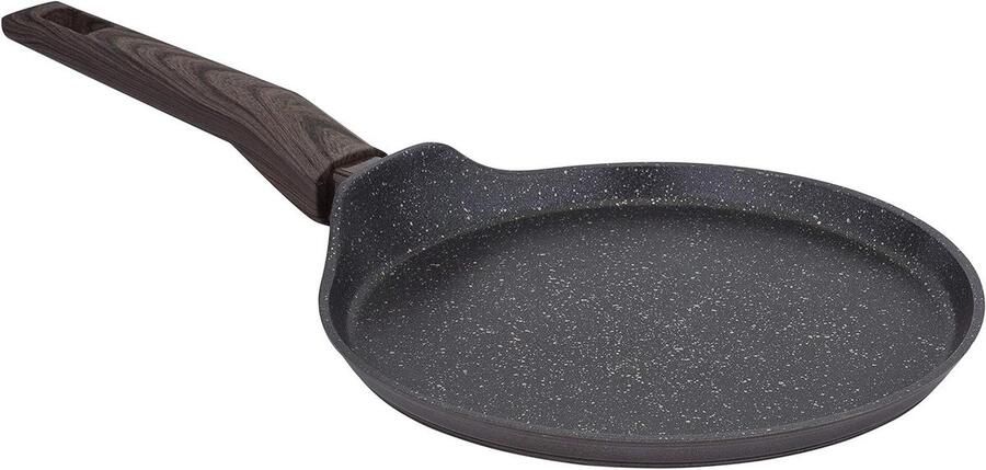 Pannenkoekenpan Spiegelei pan Ontbijt maken Marmeren antiaanbaklaag 24 cm Zwart