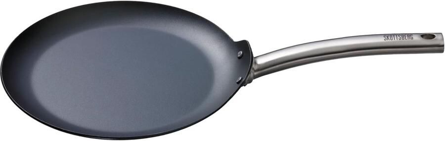 Pannenkoekenpan Staal Koekenpan Bakplaat Pannenkoeken Bakken Voorgebrande Patina 28 cm Zwart