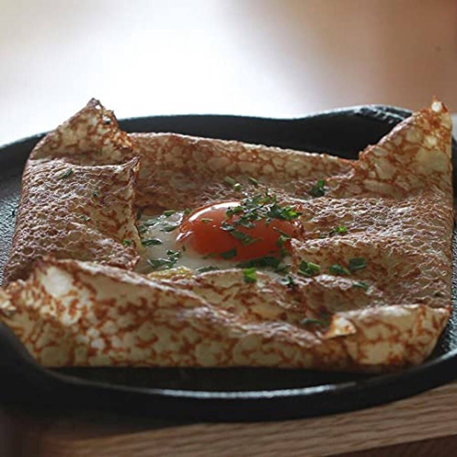 Pannenkoekenpan van gietijzer 23 cm Geschikt voor alle kookplaten en de oven