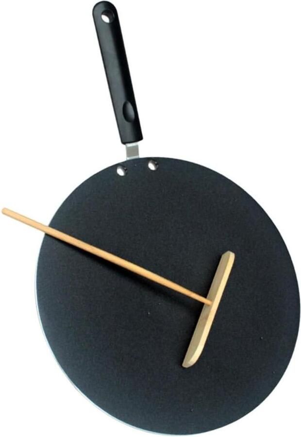 Pannenkoekenpan Vierkant Koekenpan Antiaanbak Lekkere Pannenkoeken Bakken Hittebestendige Handgreep 47x30x2.5CM Zwart