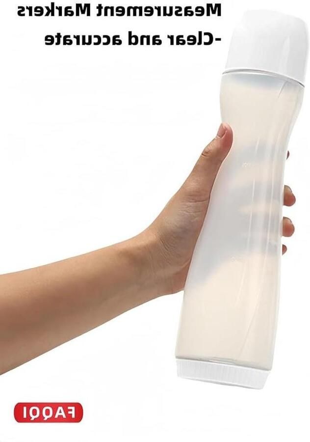 Pannenkoekenpen Beslagfles Dispenser Perfecte Pannenkoeken Maken Met Drip-Free Klep 7.87 x 7.62 x 27.43 cm Wit