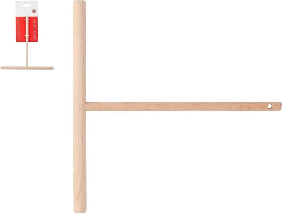 Pannenkoekenroller Hout Deegroller Accessoire Bakken Thuis Handgemaakt Gadget 18 cm Houtkleur