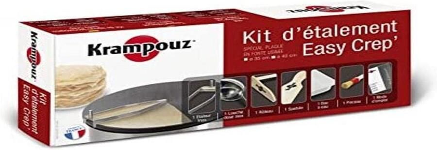 Pannenkoekenspreider RVS voor Grote Pannen Complete Crêpe Accessoireset