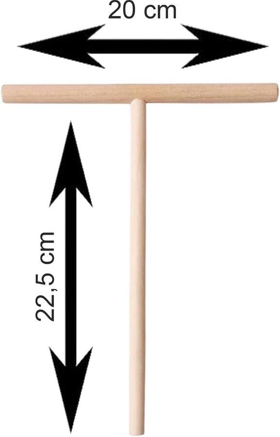 Pannenkoekenverdeler Hout 22 cm Deegverdeler voor Pannenkoeken en Palatschinken