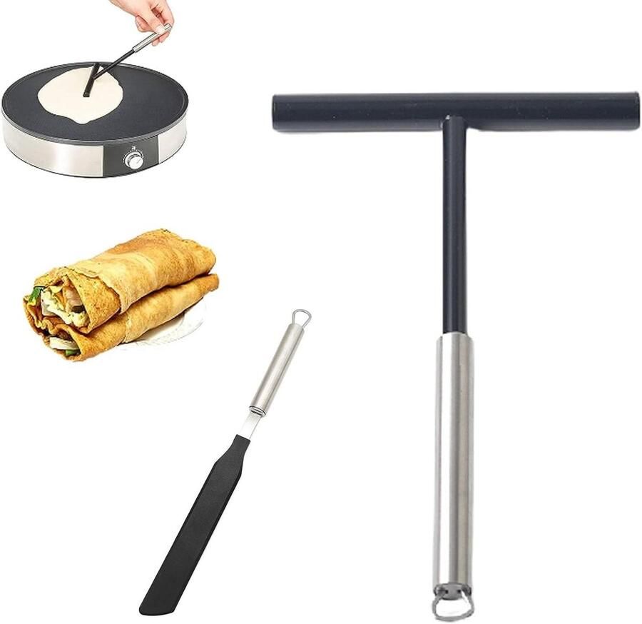 Pannenkoekenverdeler pannenkoekenspatel pannenkoekenaccessoires pannenkoekenspatel en verdelerset