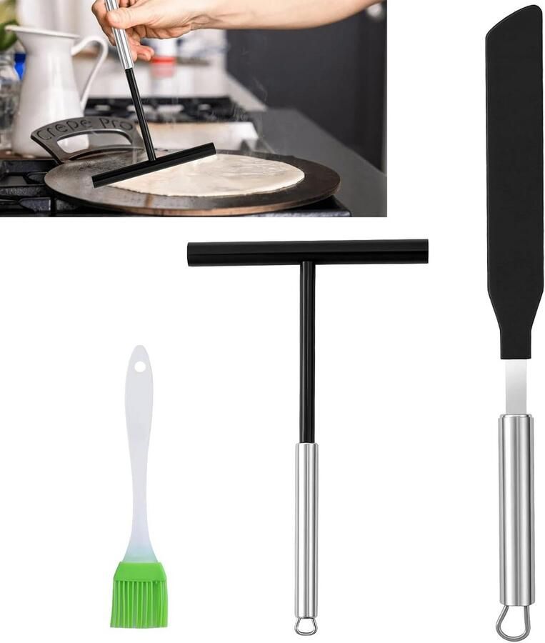 Pannenkoekenverdeler Set van 2 Roestvrijstalen Keukenaccessoires voor Perfecte Pannenkoeken