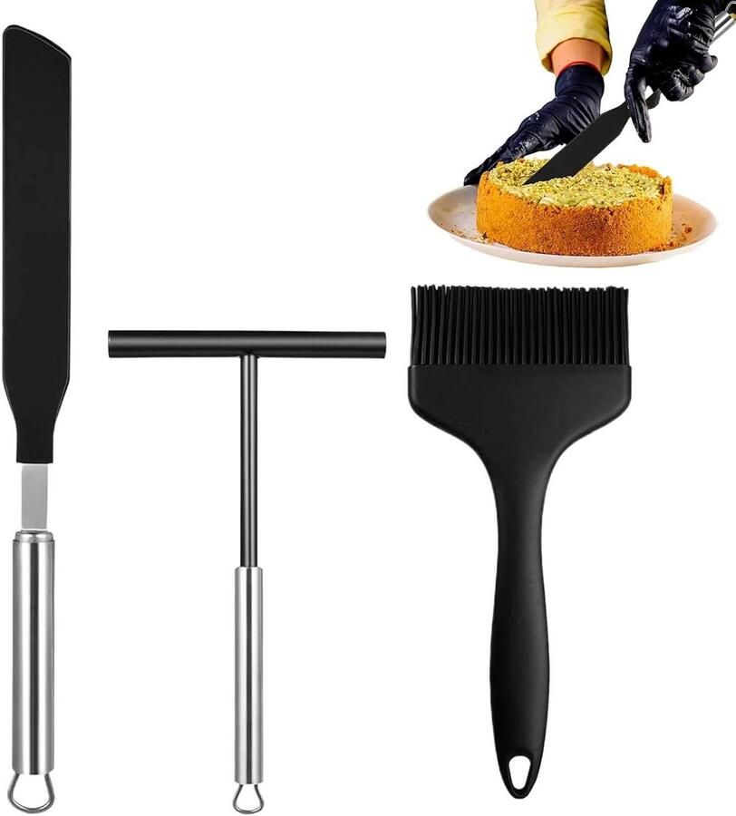 Pannenkoekspatel Set Bakgereedschap Keuken Pannenkoeken Bakken Hittebestendig Siliconen 3 Stuks Uniek