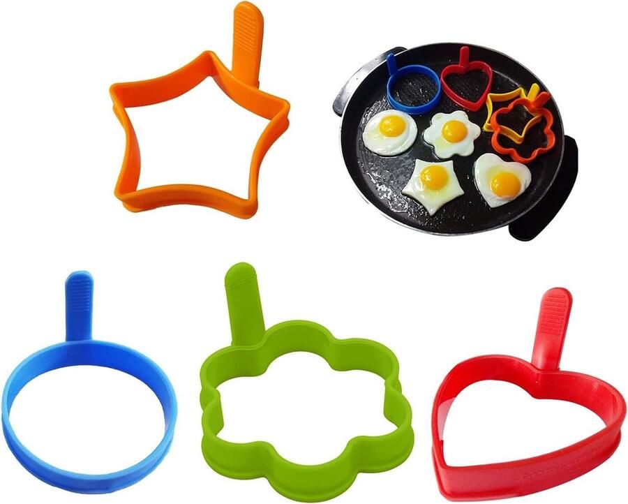 Pannenkoekvorm Eierring Omeletring Crumpetring Ontbijt Bereiden Antiaanbaklaag 10 cm Niet gespecificeerd