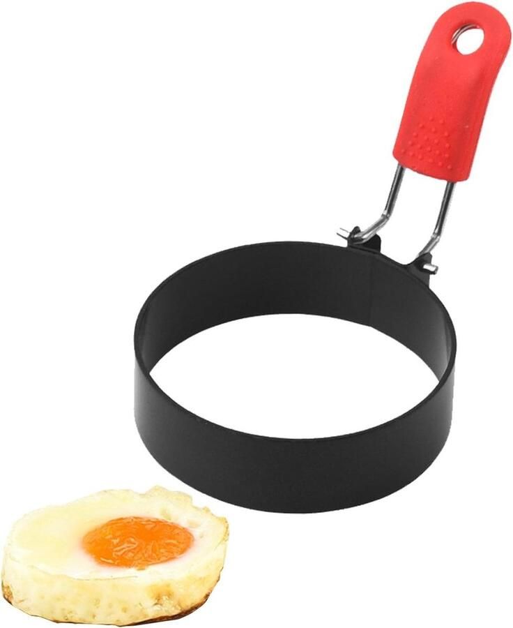 Pannenkoekvorm Omeletring Ontbijt Maken Inklapbaar Ontwerp N.v.t. Zwart