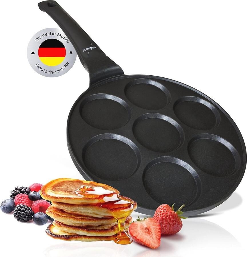 Pannenset voor perfect gebakken pannenkoeken en eieren Ø 26 cm