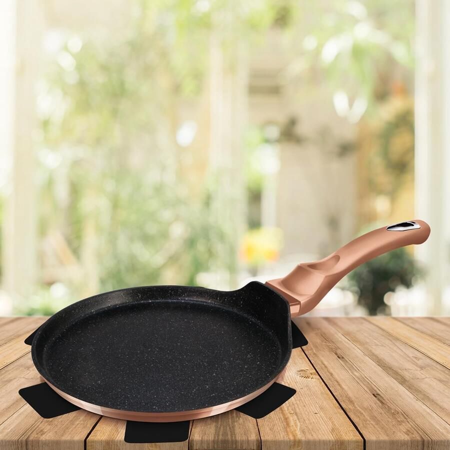 Pannenkoekenpan Koekenpan Ontbijt Bakken Met anti-aanbaklaag 28 cm Rosé Goud