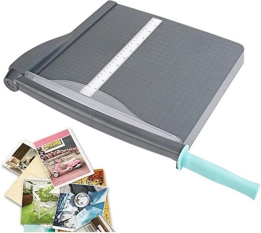 Papier Snijmachine Snijapparaat Papier Creëren van Documenten Draaibare Snijblad A4 formaat Wit