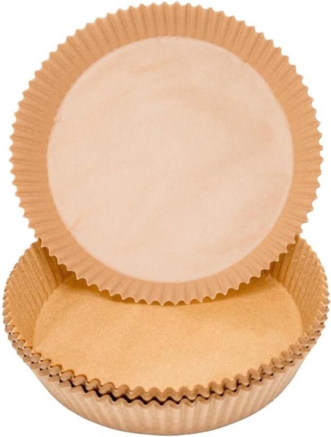 Papieren bakjes Airfryer accessoires Gezond koken Anti-aanbaklaag 16 x 16 cm Bruin
