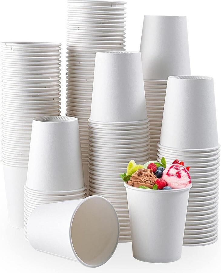 Papieren Bekers Kleine Bekers Drinken en Feesten Waterdicht Ontwerp 600 Stuks Wit
