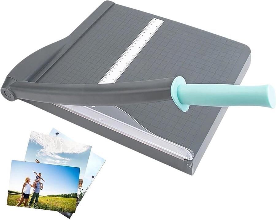 Papieren snijmachine Compact snijgereedschap Precisie snijden Versterkte legering structuur 35 cm breed Zwart