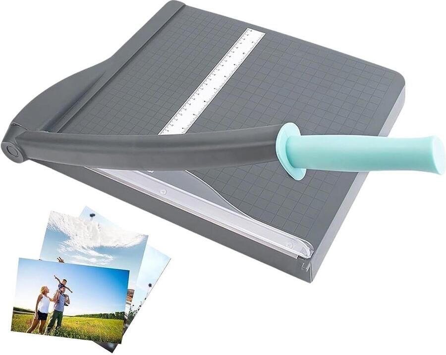 Papieren Snijmachine Fotosnijder Compact Papier Snel Snijden Versterkte Structuur 35 cm Wit