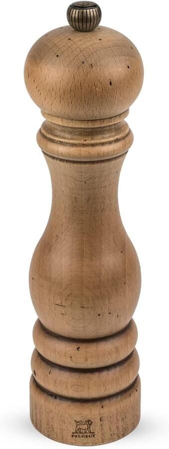 Parijs 22 cm pepermolen Klassiek maalsysteem Gemaakt van PEFC-gecertificeerd hout Levenslang gegarandeerd mechanisme Gemaakt in Frankrijk Antieke kleur