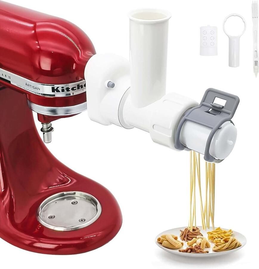 Pasta Accessoire voor Keukenmachine met 6 Vormen Multifunctionele Pastamaker voor Verse Pasta en Noodles