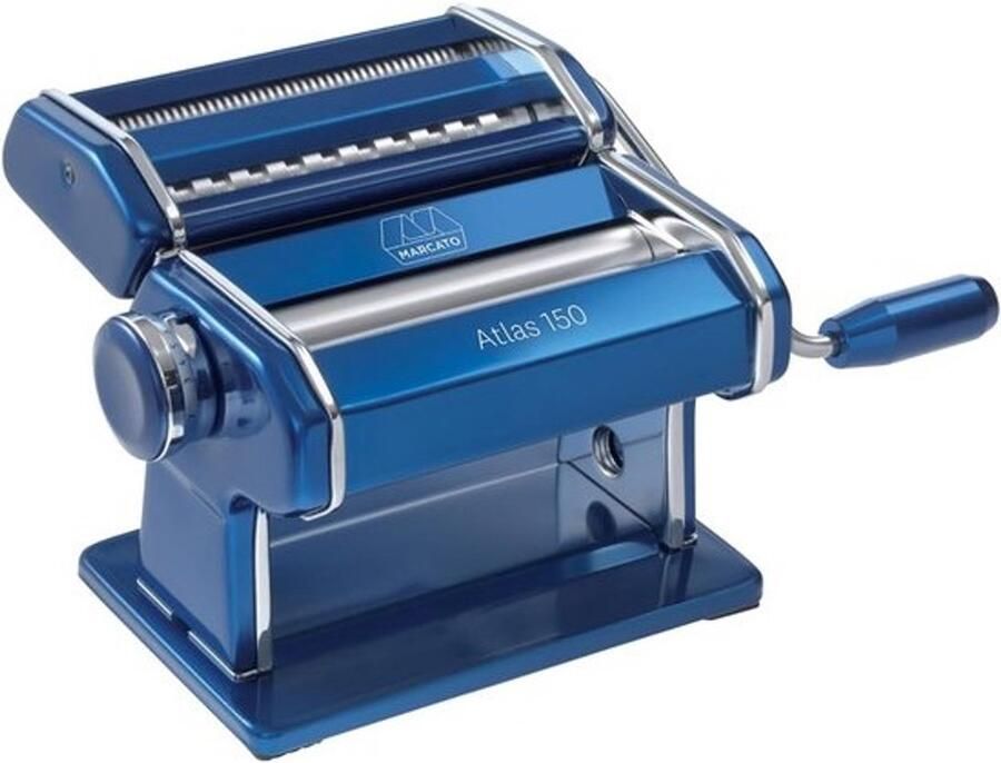Pasta Machine Atlas Made in Italy Hand Crank with Cutter and Instructions