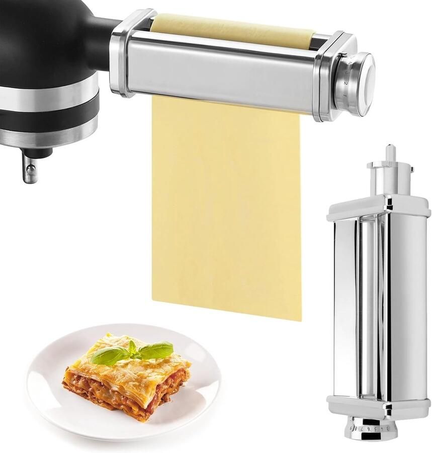 Pasta Machine van Roestvrij Staal met 8 Instelbare Dikte Ideaal voor Thuisgebruik en Koken van Verse Pasta
