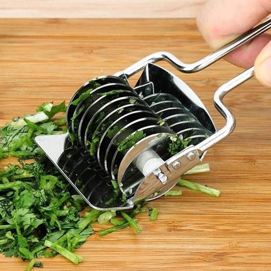 Pasta Machine van RVS voor Thuisgebruik Spaghetti Maker Pastamaker met Rolstok en Accessoires (16 x 7 x 3 cm)