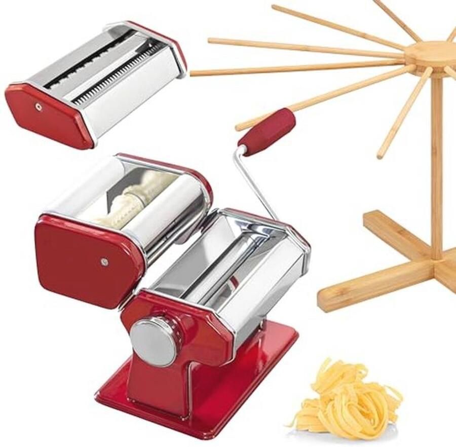 Pasta machine voor het maken van spaghetti ravioli en lasagne met bamboe pastadroger