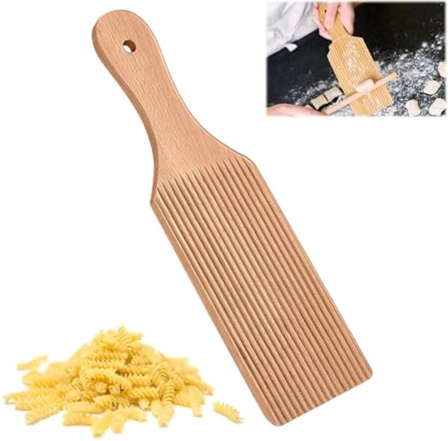 Pasta Maker Gnocchi Board voor het Maken van Vers Pasta met Houten Gnocchi Plank