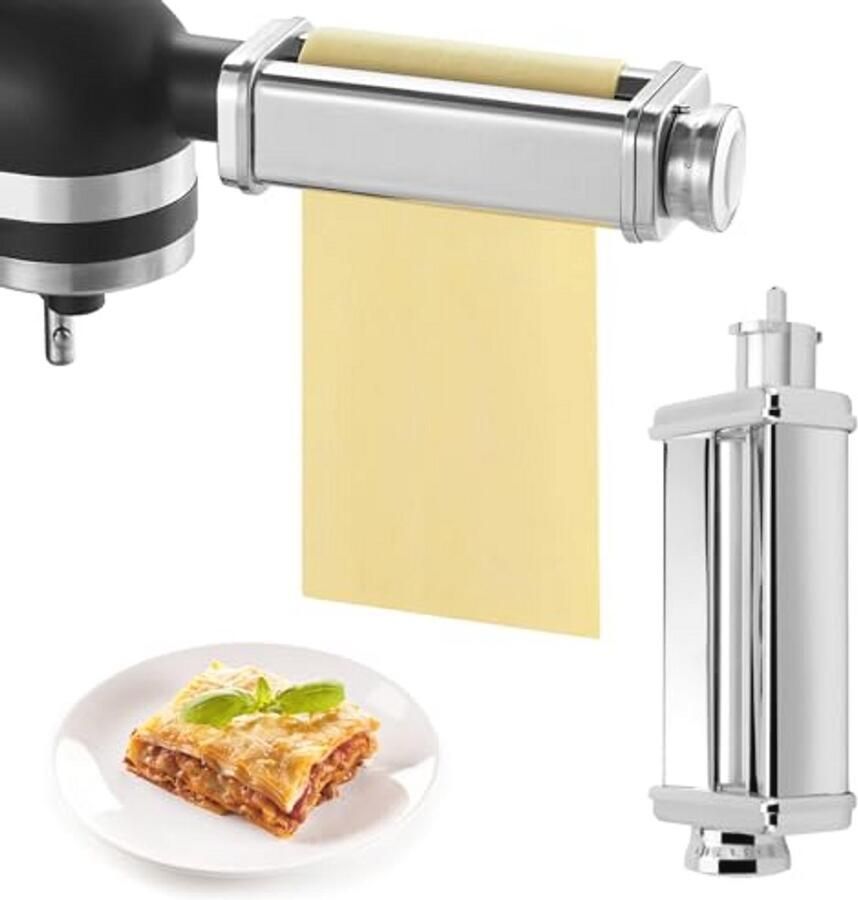 Pasta-opzetstuk 304 roestvrij staal voor keukenmachines 8 instelbare deegsterktes pastamachine accessoires