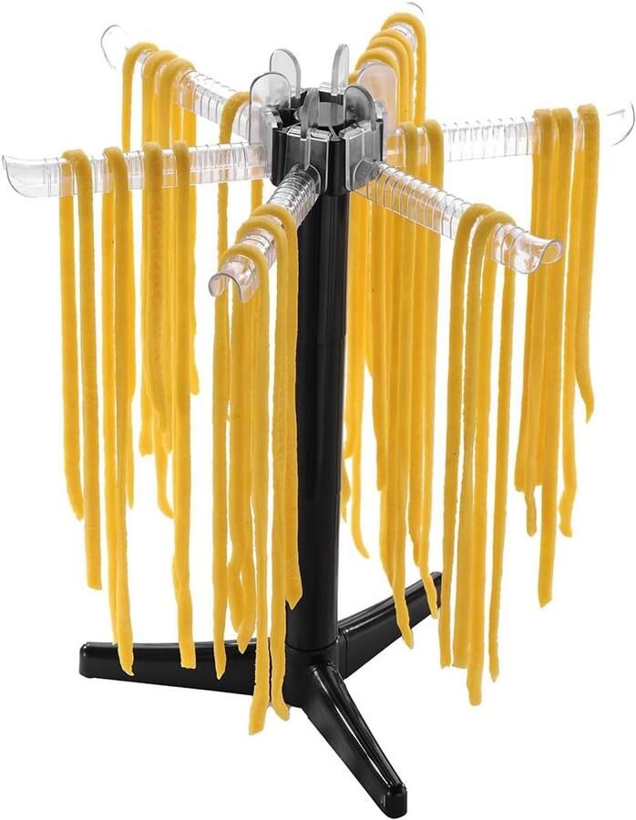 Pasta Droger Pastarek Verse Pasta Maken Zes Droogarmen 17.6 cm Hoog Zwart