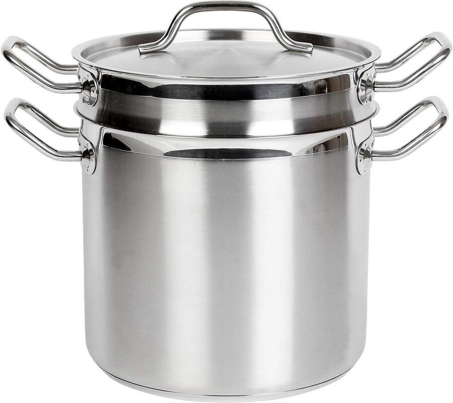 Pastakoker RVS Pastapot Zeef Pasta Koken Geperforeerde Zeef 12 Liter Zilver