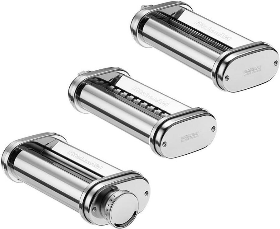 Pastamachine Accessoires Pastamaker Set Verse Pasta Maken 3 Delige Set 15cm Breed Zilver