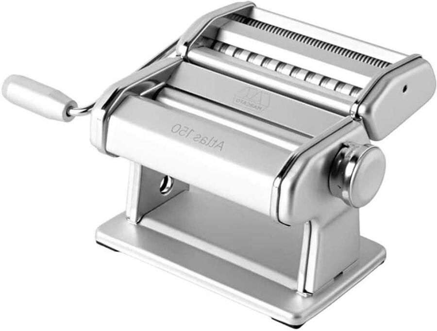 Pastamachine Atlas Nudelmaschine Handmatig Verse Pasta Maken 10 Dikteposities 3 Plakjes Zilver