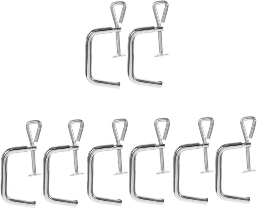 Pastamachine Clips Bevestigingsklemmen Verse Pasta Maken Universeel Ontwerp 8 Stuks Zilver