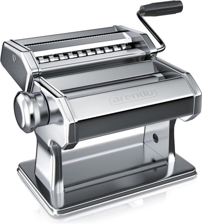 Pastamachine Deegroller Ambachtelijke Pasta Maken 7 Diktes 2 Snijbreedtes 20 cm Breed Zilver