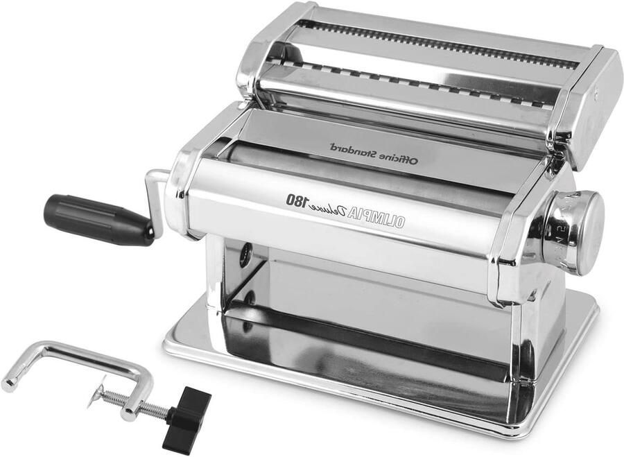 Pastamachine Deluxe Pastamaker Handmatig Verse Pasta Maken Met Boor 180 mm RVS