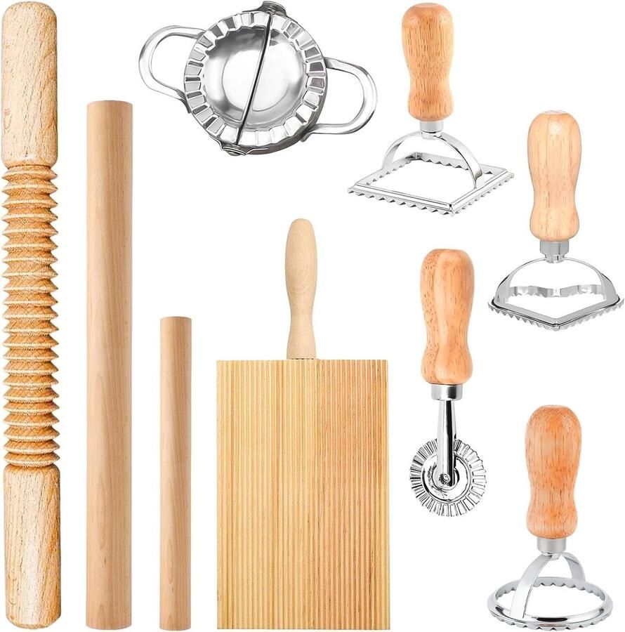 Pastamachine Gereedschapset Pastamaker Benodigdheden Zelf Pasta Maken 9 Delige Complete Set 850 Gram