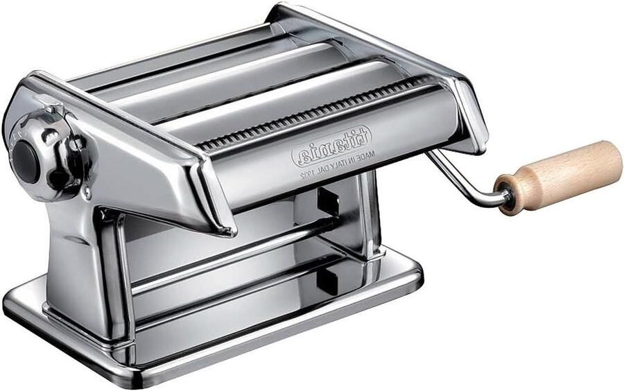 Pastamachine Handmatig Deegmaker Keuken Verse Pasta Maken 6 Dikte Instellingen 150 mm Rolbreedte Chroom