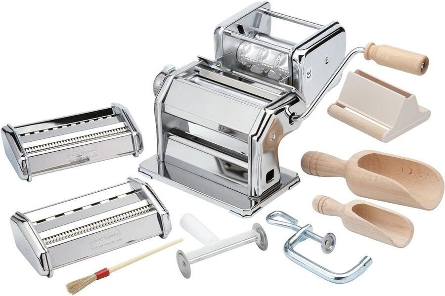 Pastamachine Handmatig Deegmaker Keuken Verse Pasta Maken 6 Dikte Standen 4 kg Zilver