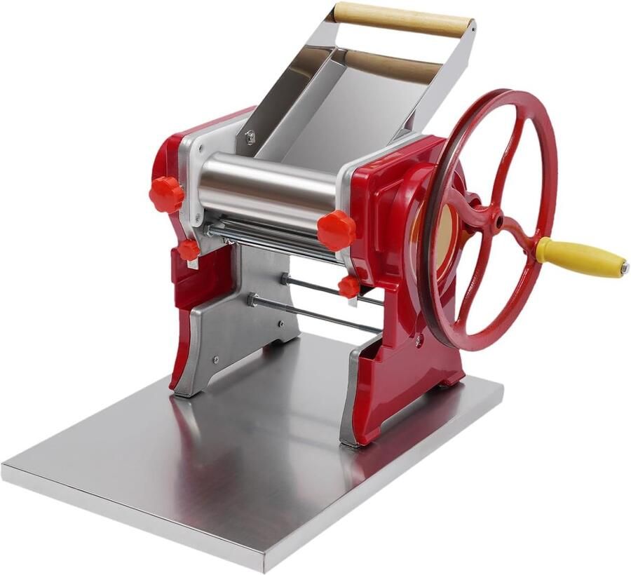 Pastamachine Handmatig Deegmaker Verse Pasta Maken Roestvrij Staal 16cm Breed Rood