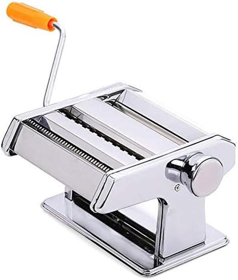 Pastamachine Handmatig Noedelmaker Keuken Verse Pasta Maken Roestvrij Staal 183 x 18 x 135 cm Zilverkleurig