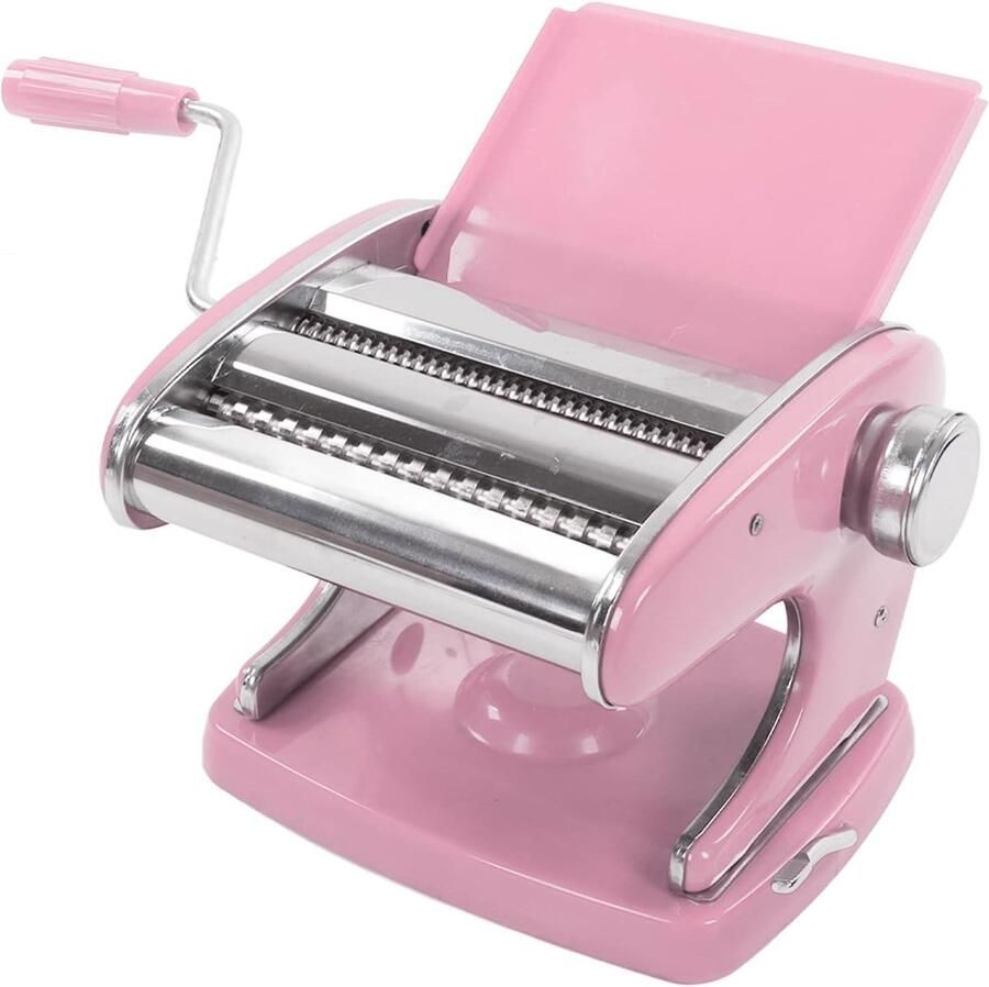 Pastamachine Handmatig Noodle Maker Verse Pasta Maken 6 Instelbare Niveaus Roestvrij Staal Zilver