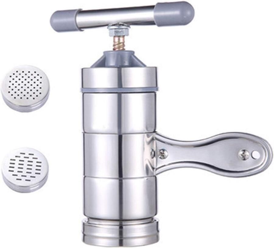 Pastamachine Handmatig Noodle Maker Verse Pasta Maken Roestvrij Staal Compact Formaat Zilverkleurig
