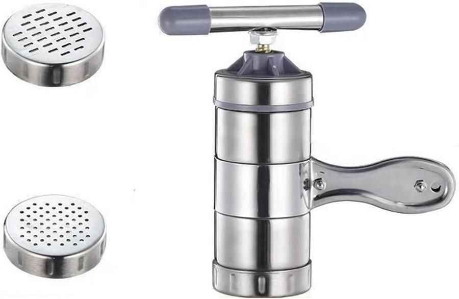Pastamachine Handmatig Noodle Maker Zelf Pasta Maken Met 2 Vormen N.v.t. Zilver