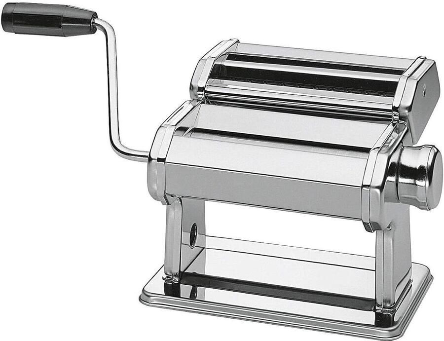 Pastamachine Handmatig Pastamaker Keuken Zelf Pasta Maken Roestvrij Staal 19 x 13 x 13 cm Zilver