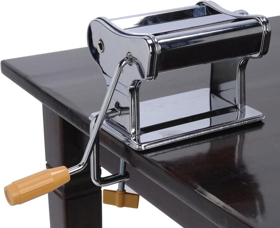 Pastamachine Handmatig Pastaroller Keuken Verse Pasta Maken 6 Dikte Posities 14 cm Deegbreedte Zilverkleurig
