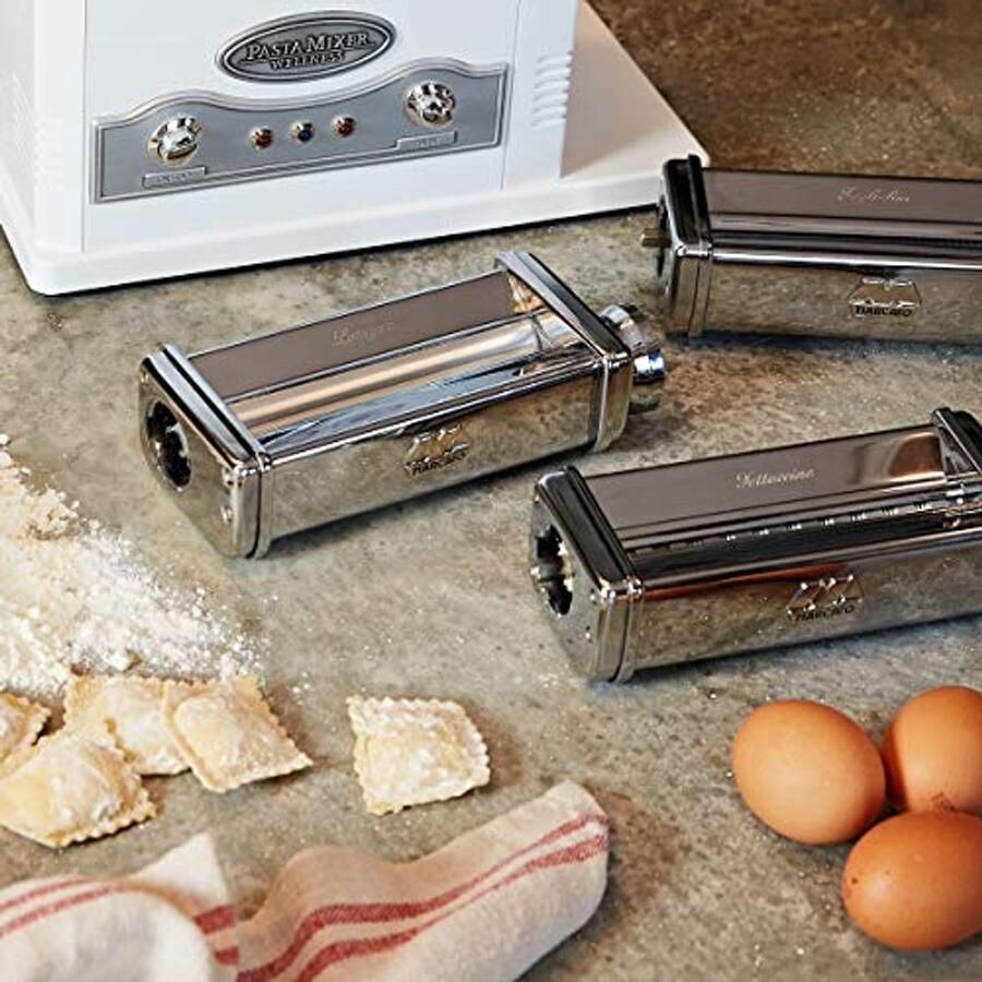 Pastamachine met 3 accessoires voor het maken van verse pasta - Foto 2