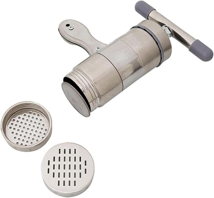 Pastamachine Noedelmaker Pastapers Zelf Pasta Maken Roestvrij Staal 18.5 x 13.5 cm Zilverkleurig
