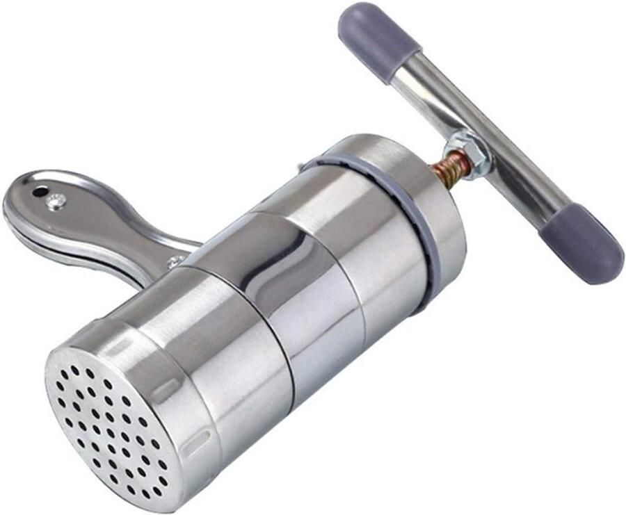 Pastamachine Noedelmaker Pers Zelf Pasta Maken Roestvrij Staal 5 Vormen Zilver