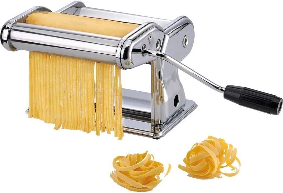 Pastamachine Pastamaker Verse pasta maken Drie pastasoorten L 199 cm Zilver
