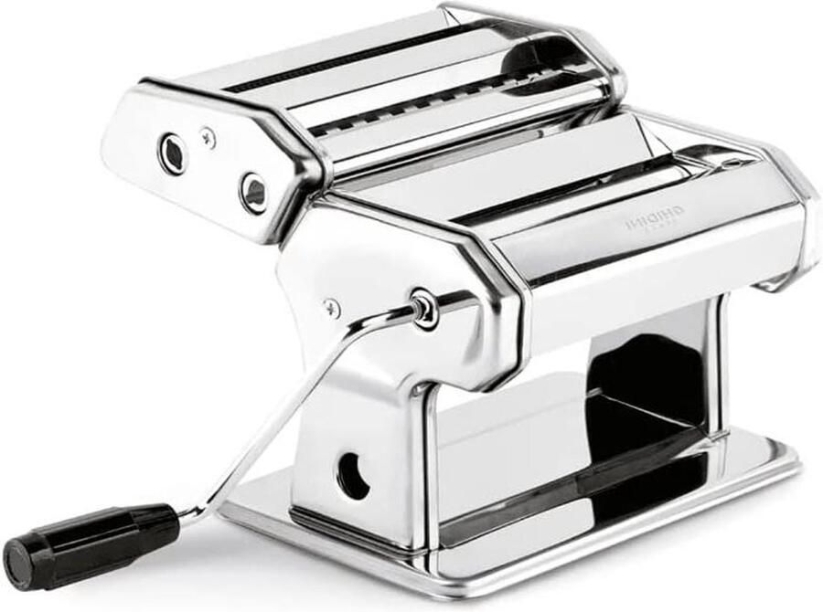 Pastamachine Pastamaker Verse Pasta Maken Roestvrijstalen Behuizing 150 mm Zilver